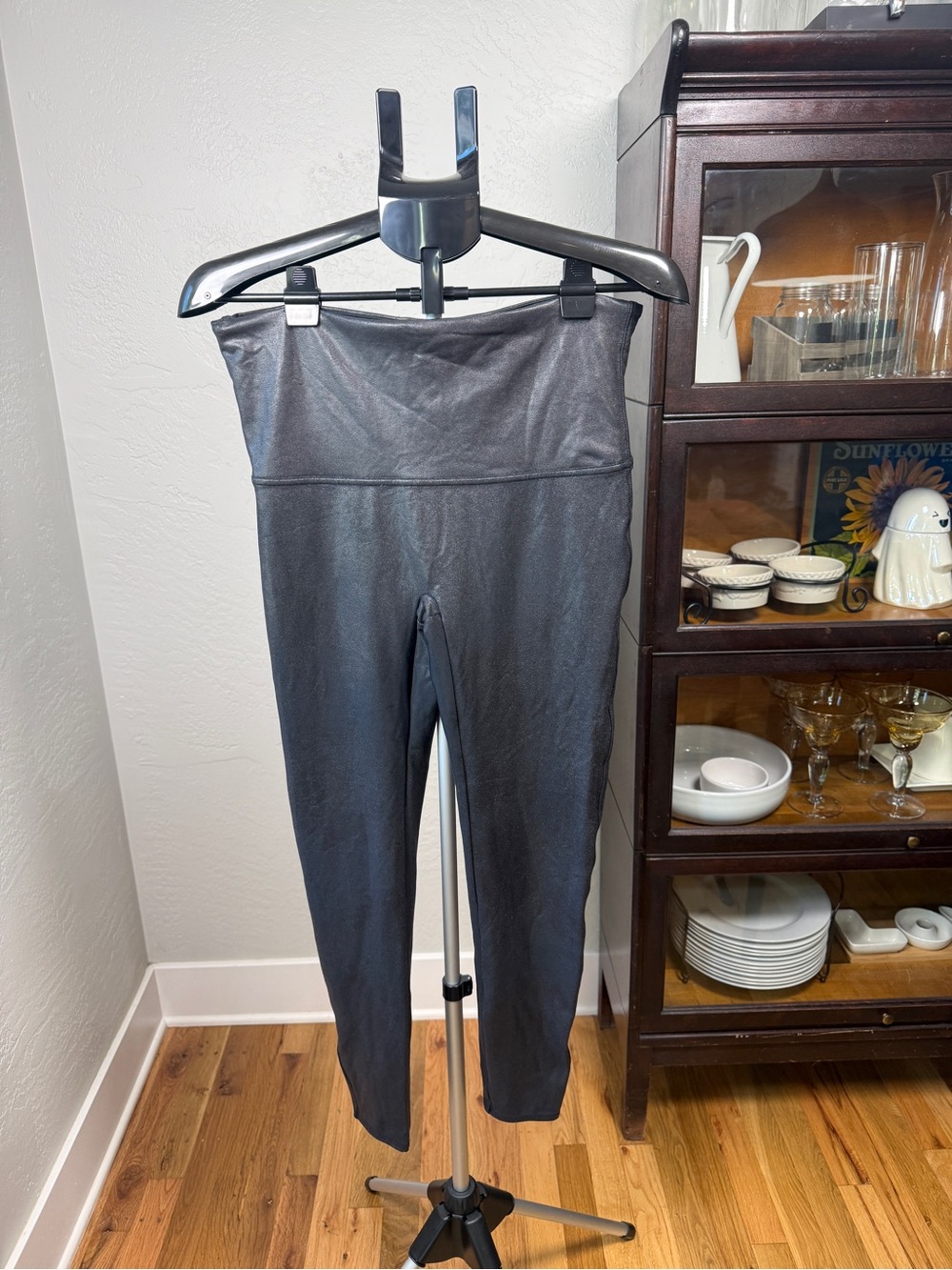 Spanx Faux Leather High Rise Leggings Black Size 1X